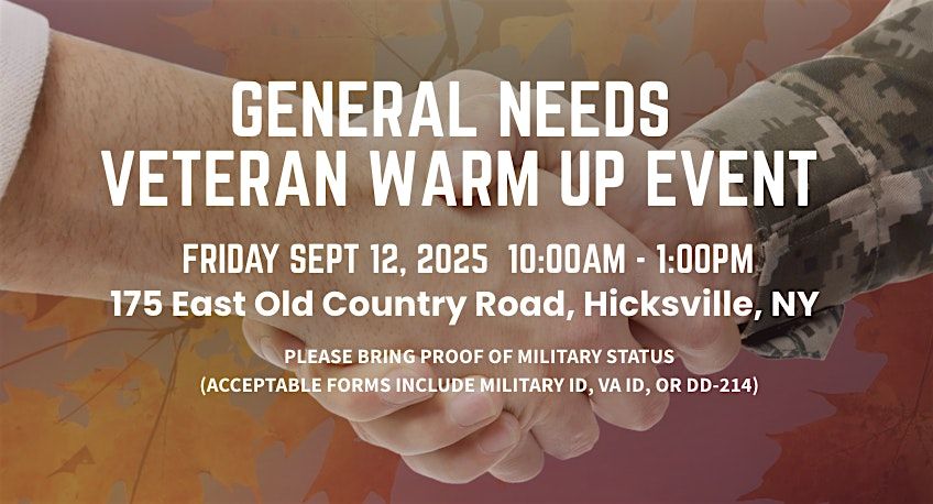 General Needs Veteran Warm Up Event