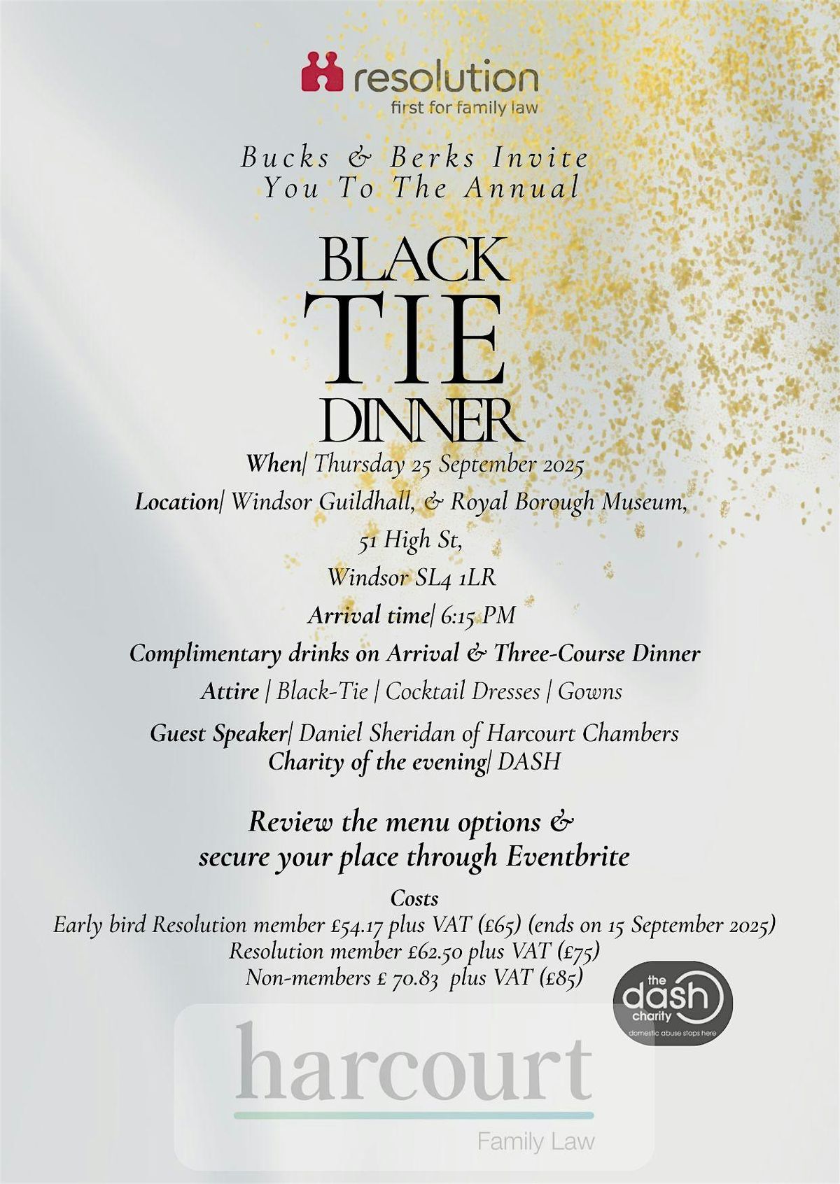 Bucks & Berks Resolution: Black-Tie Dinner
