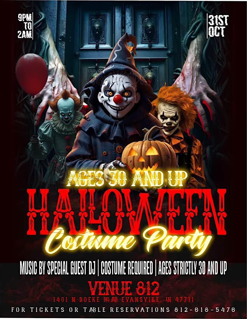 Ages 30 and up Halloween Costume Party
