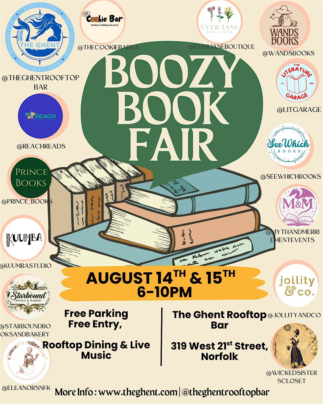Boozy Book Fair - FRIDAY, AUG 15TH