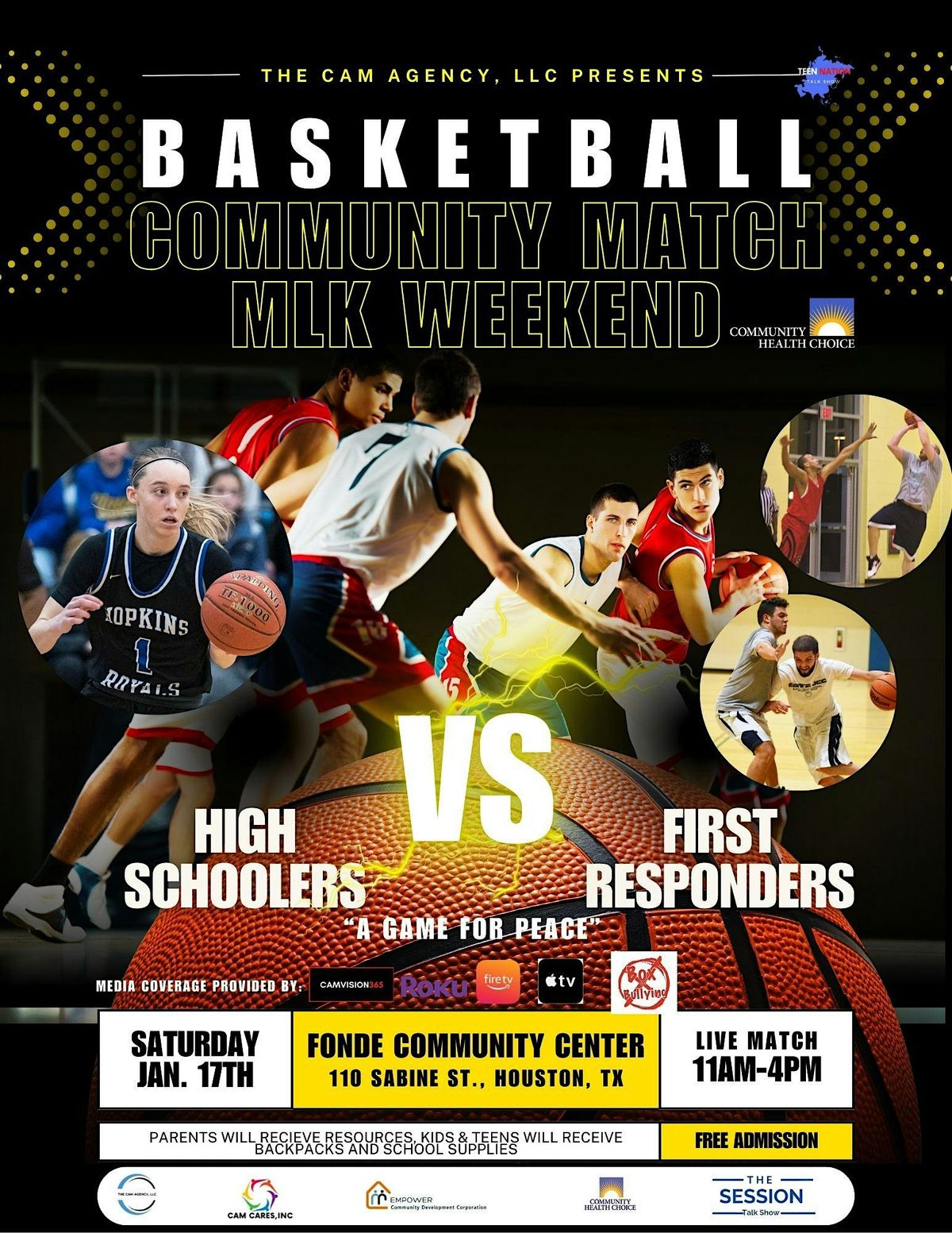 High Schoolers Vs First Responders: A Game for Peace MLK Weekend