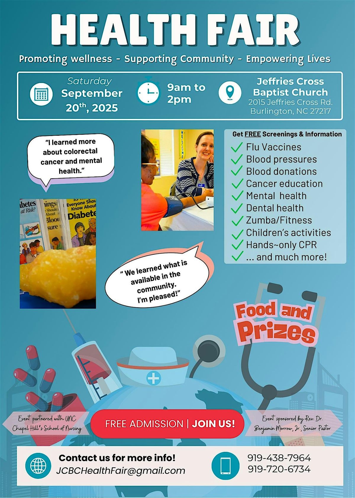 Jeffries Cross Baptist Church Community Health Fair