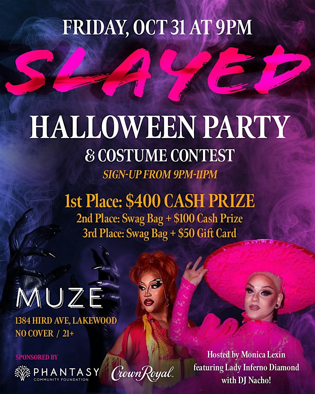 SLAYED: Halloween Party & Costume Contest (CASH PRIZE)