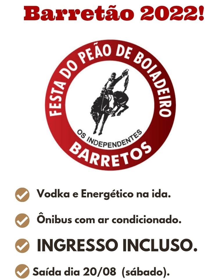 Excurs\u00e3o Barret\u00e3o 2022 (Saindo de Presidente Prudente - SP) Show Gustavo Lima !!!