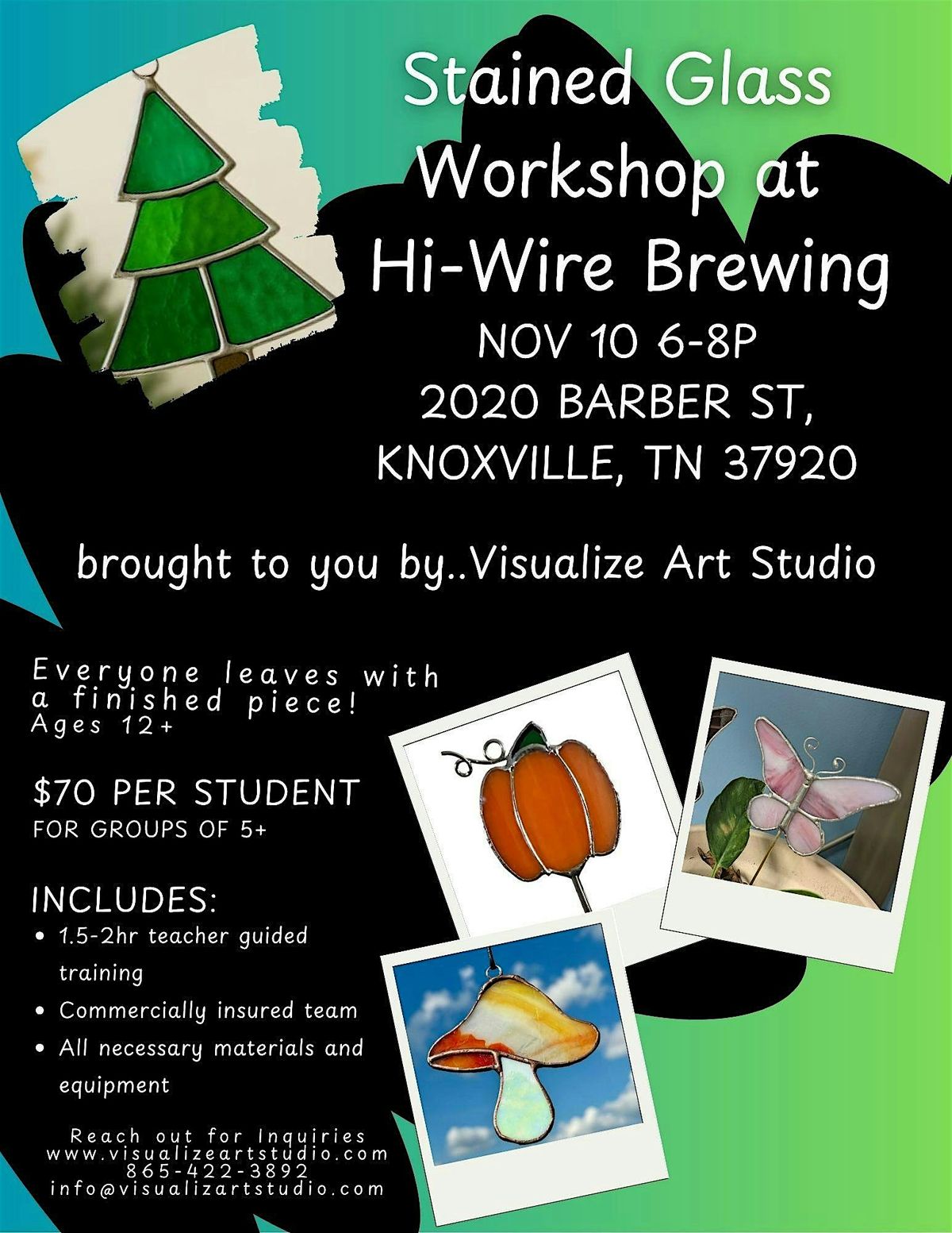 Hi-Wire Brewing Stained Glass Workshop