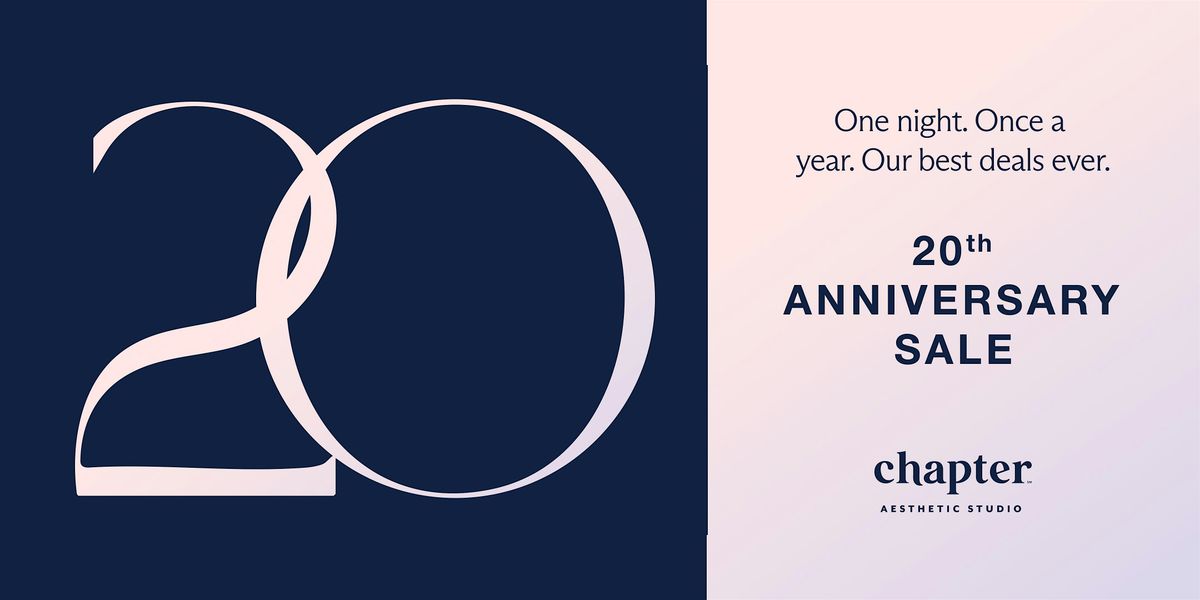 Chapter Aesthetic Studio's 20th Anniversary Sale - West Des Moines