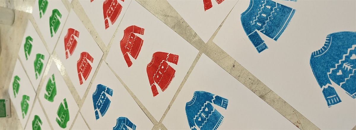 Linocut stamping workshop