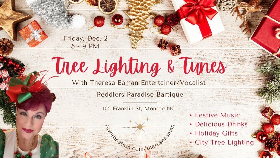 Monroe Tree Lighting Celebration Peddlers Paradise Bartique, Monroe