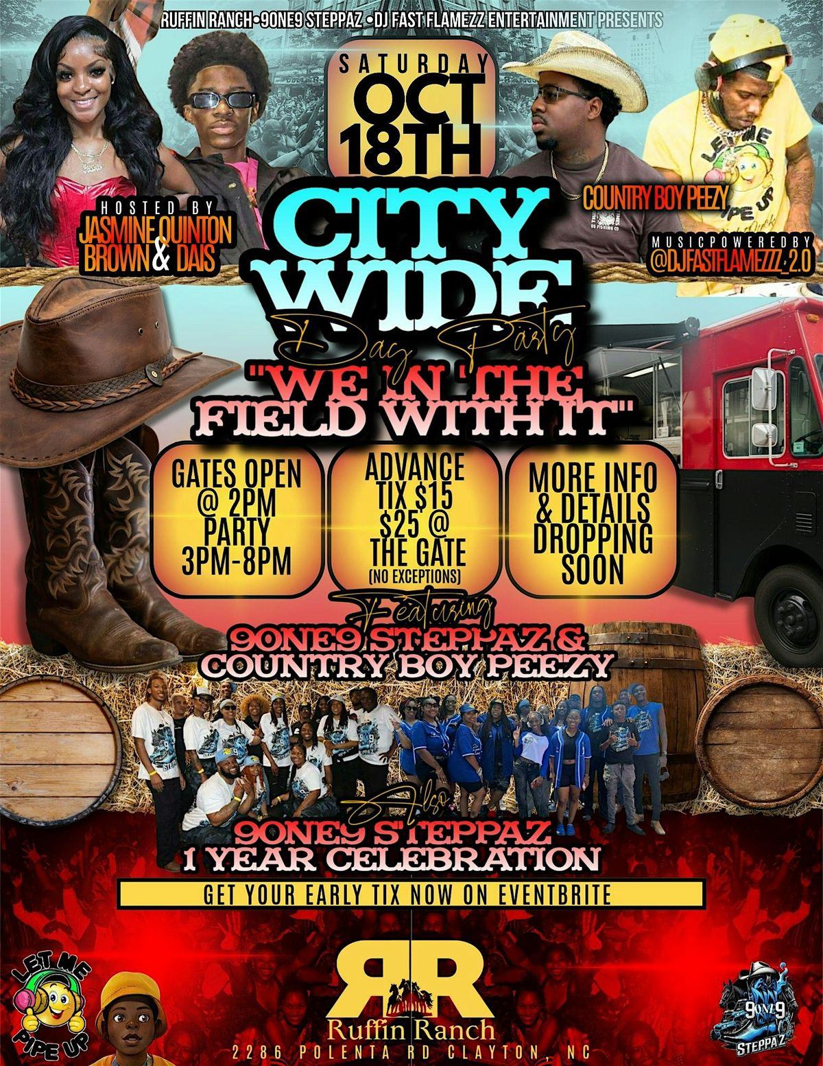 CITYWIDE DAY PARTY \u201cWE IN THE FIELD WITH IT\u201d FT COUNTRY BOY PEEZY & GUEST