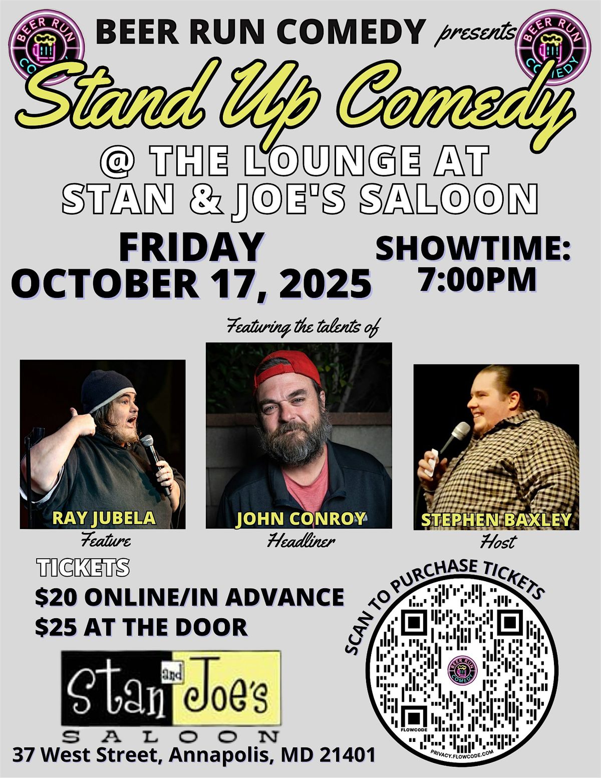 Stand Up Comedy Night at The Lounge @ Stan and Joe's Saloon