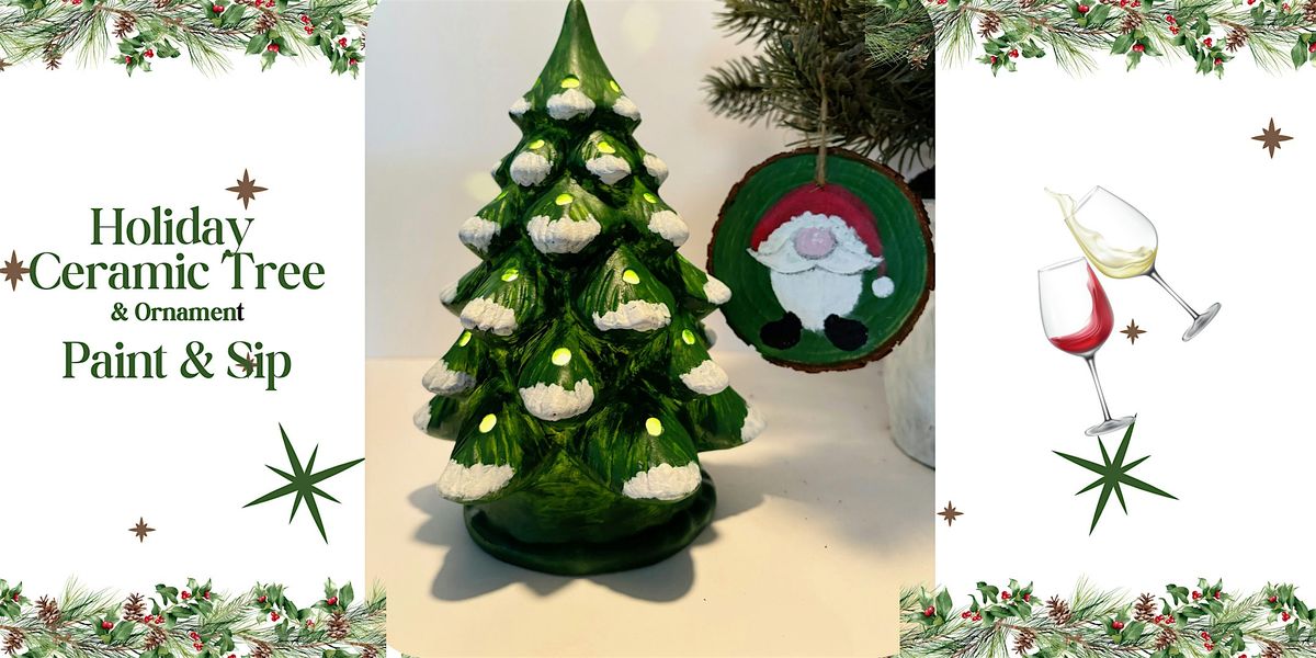 Holiday Ceramic Tree Paint and Sip