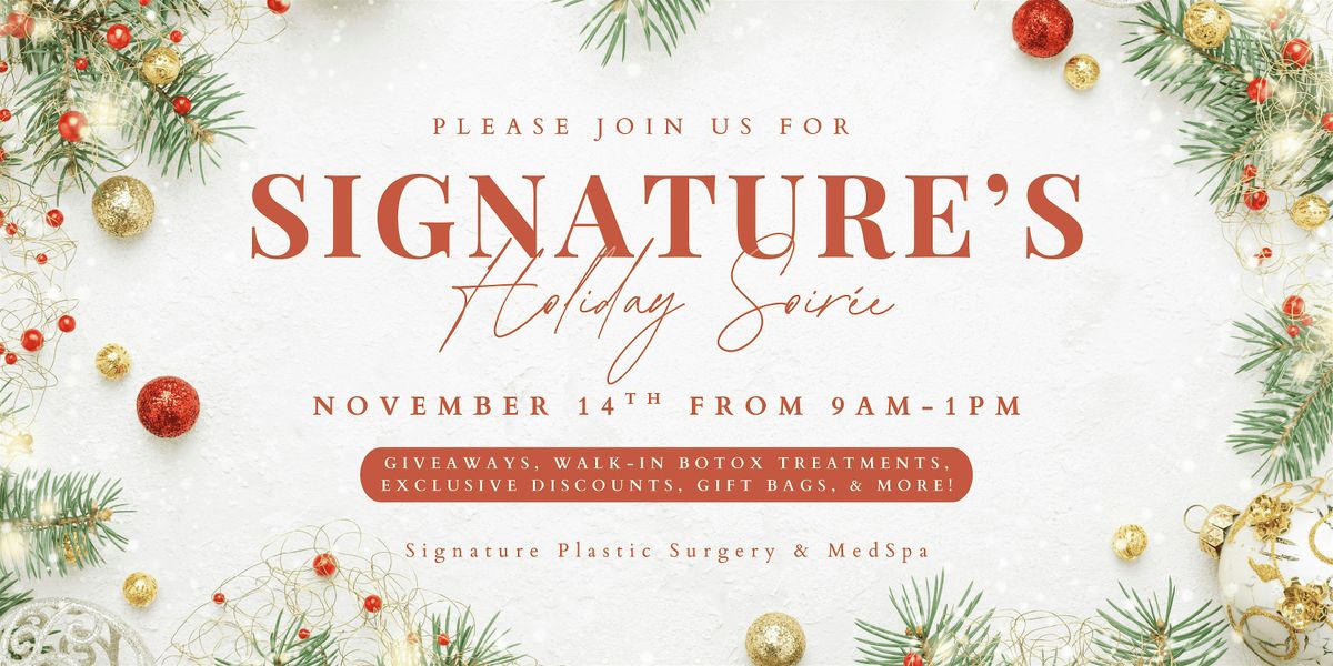 You're Invited to Signature's Holiday Soir\u00e9e!