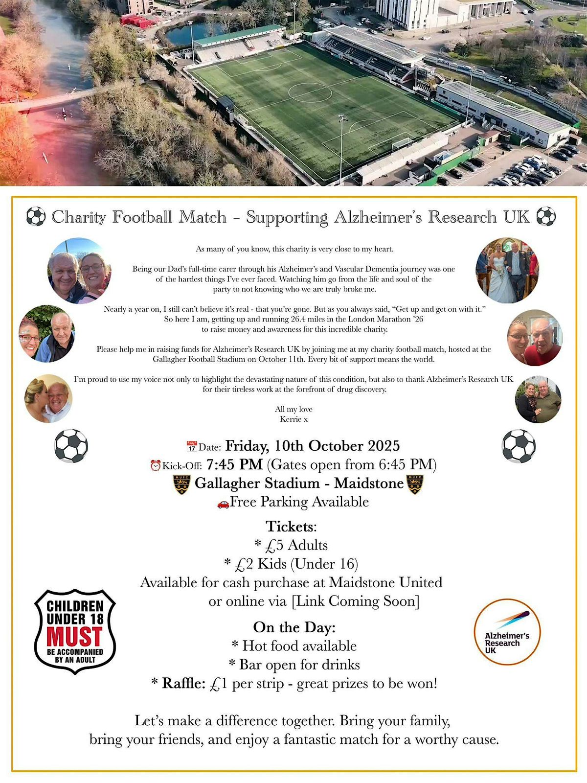 Charity Football Match for Alzheimer research