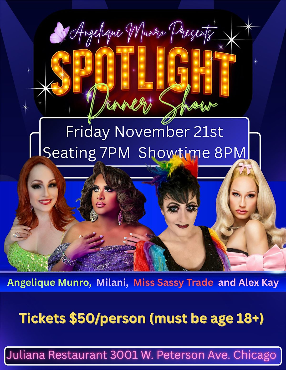 Angelique Munro Presents SPOTLIGHT - The Dinner Show