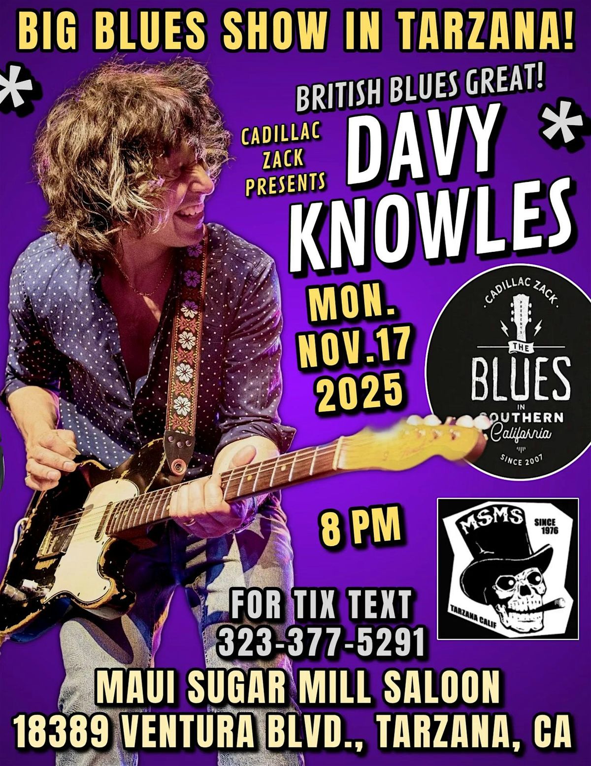 DAVY KNOWLES - Famed Blues Guitarist From The UK - in Tarzana!