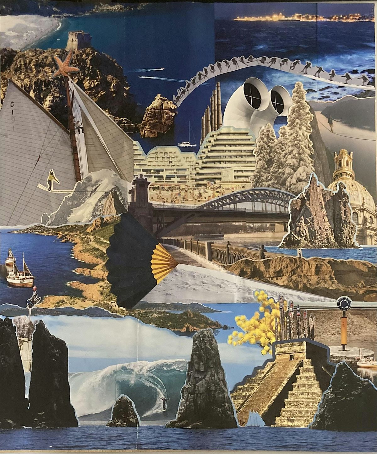 Atelier collage dans un tiers lieu