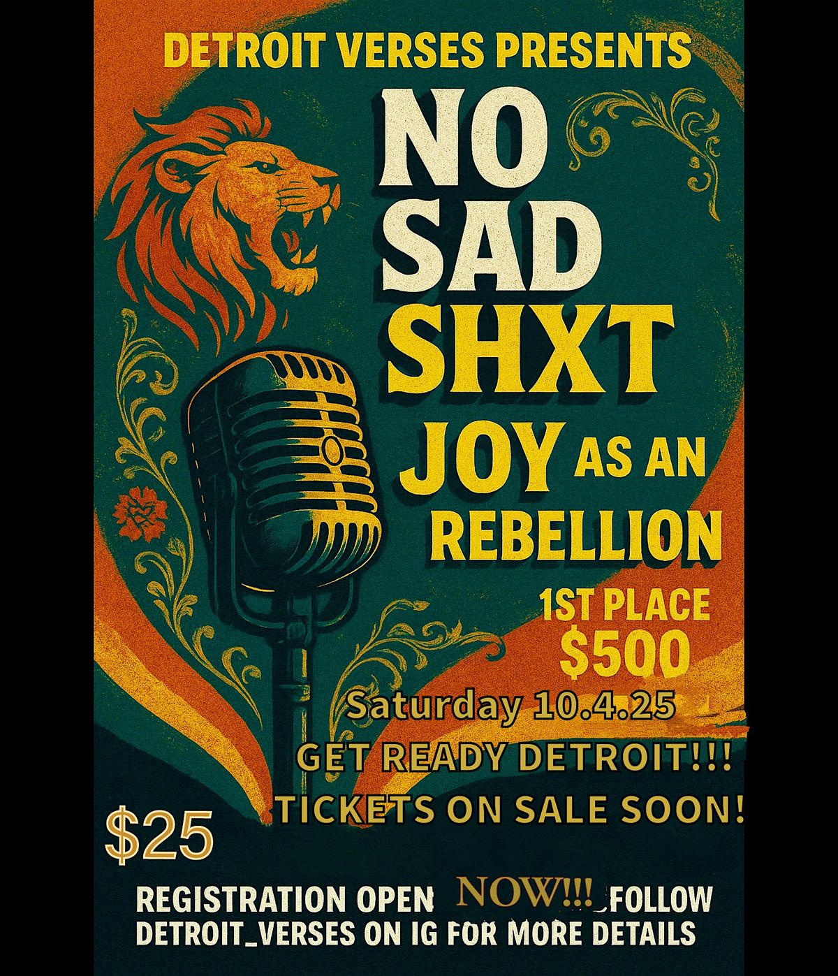 No SAD SHxT Poetry SLAM!