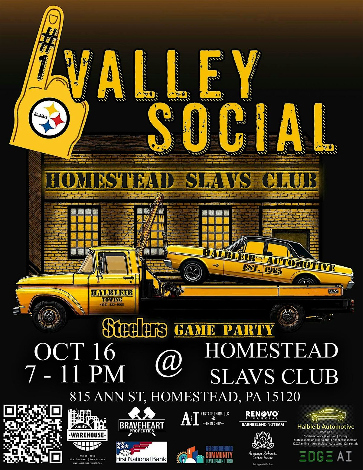 One Valley Social STEELERS game party!