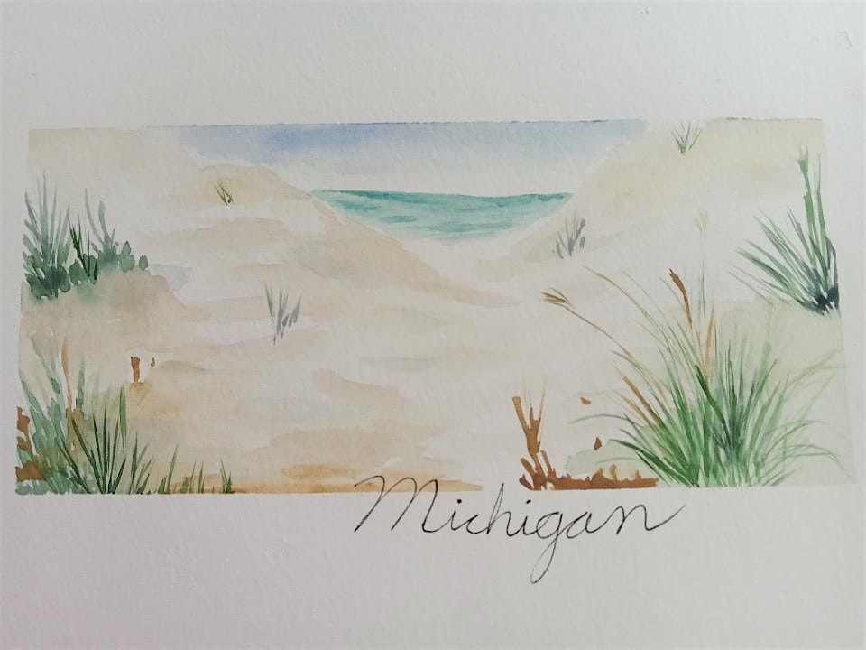 Postcards From Lake Michigan- Watercolor Class with Haley Jula Design