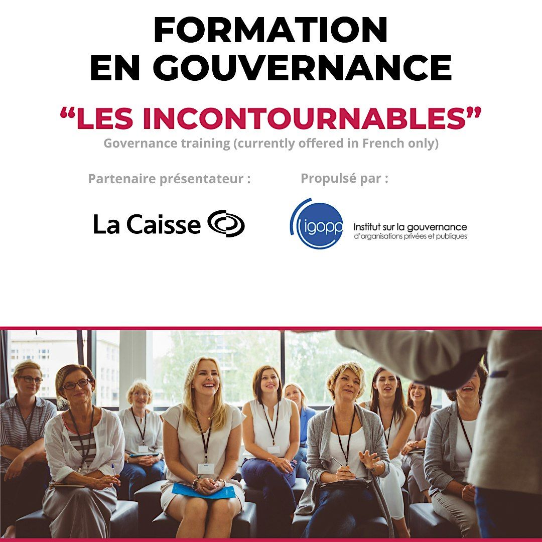 Formation en gouvernance : les incontournables | Cohorte no. 21