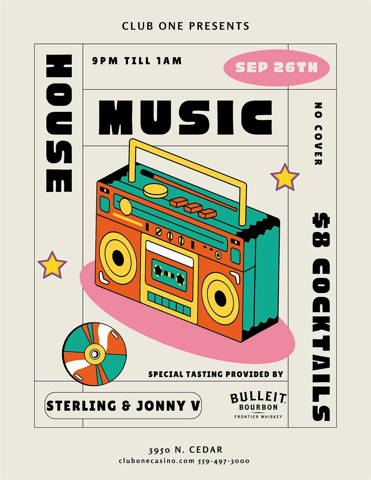 House Music on the Club One Casino Patio \u2014 Featuring Sterling and Jonny V!