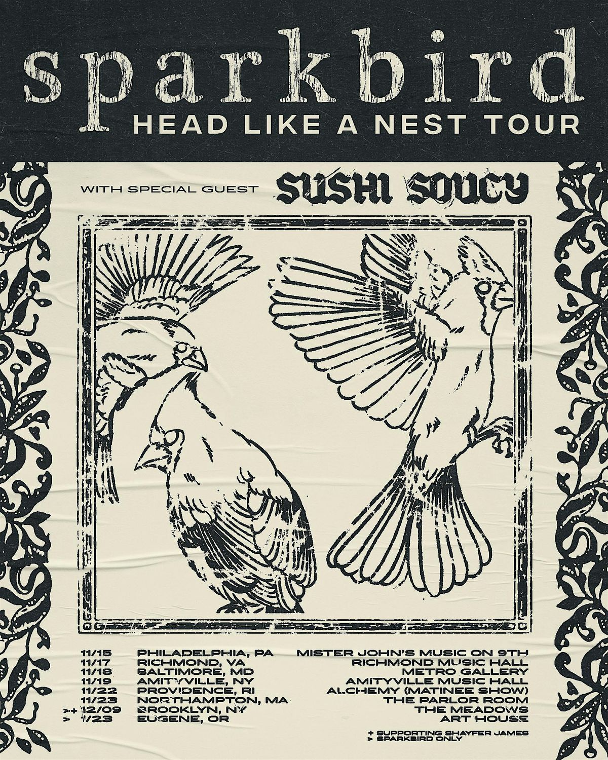 Sparkbird w\/ Sushi Soucy (HEAD LIKE A NEST Tour)
