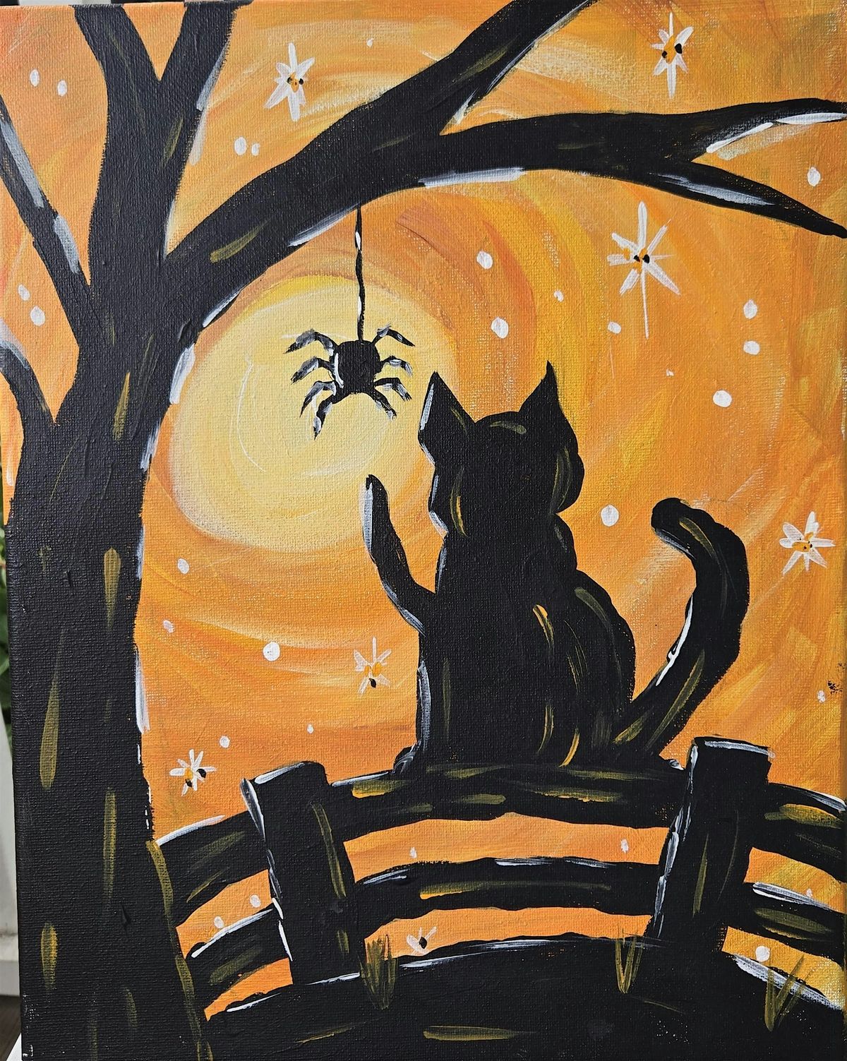 Spooky but Sweet Black Cat- Paint and Social Afternoon