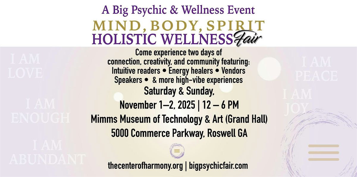 A Big Psychic & Wellness Event  Nov. 1-2, 2025
