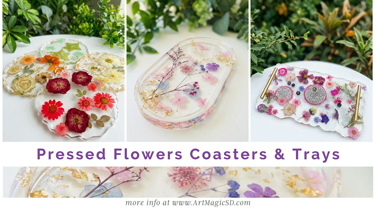 Floral Fusion Resin Art Class: casting dry flowers and fruits | San Diego
