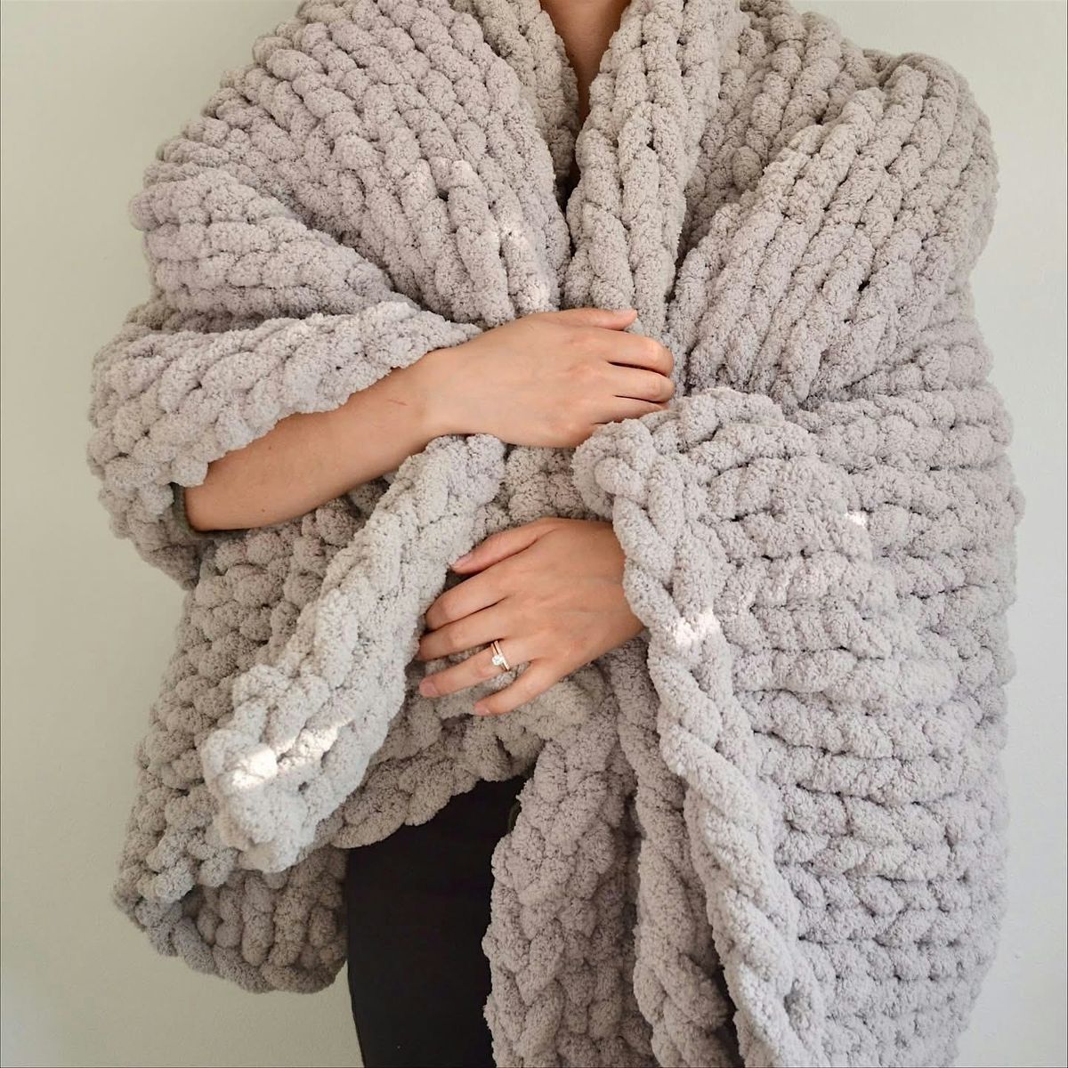 Chunky Hand Knit Blanket