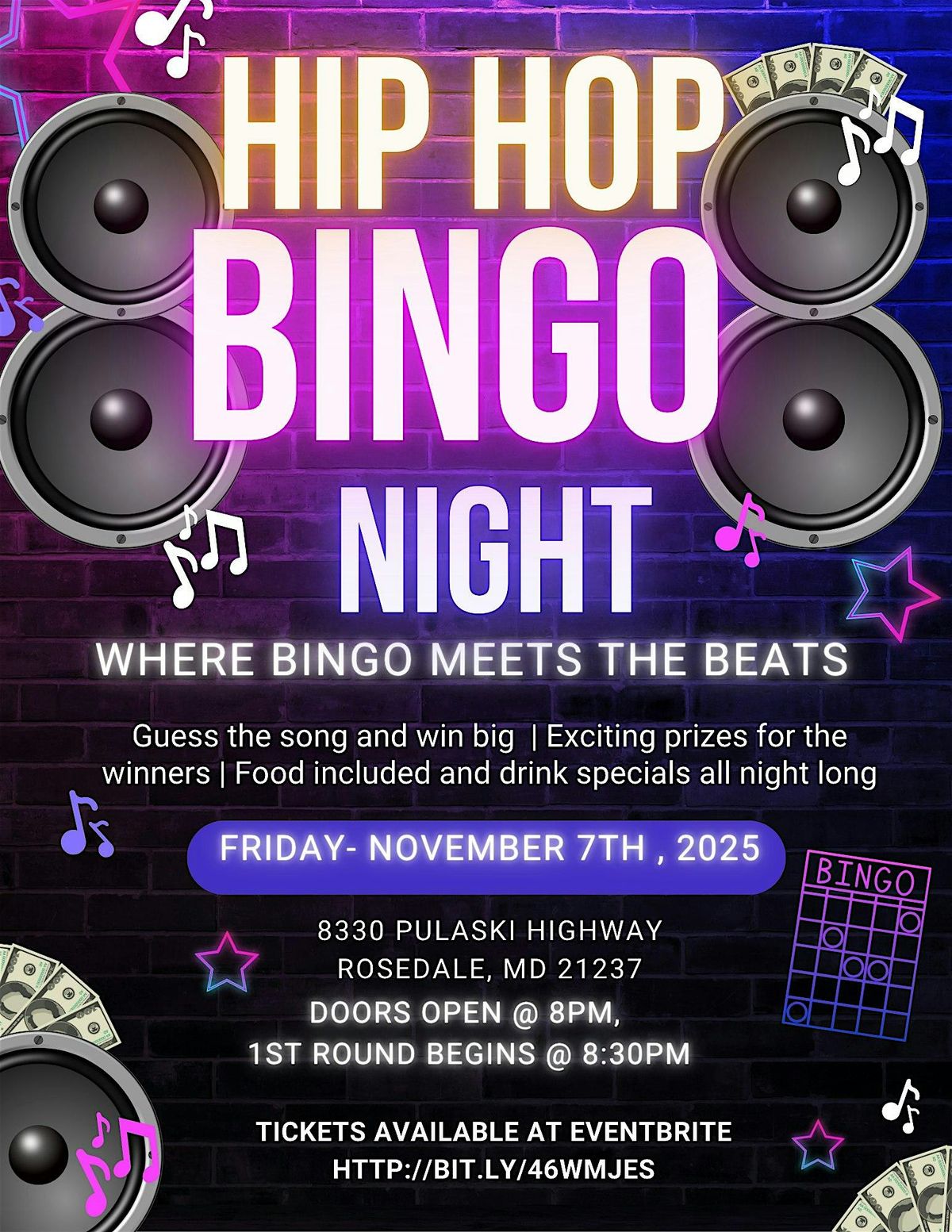 HIP HOP and R&B BINGO NIGHT