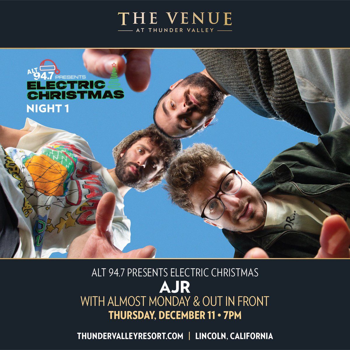 Alt 94.7 Electric Christmas: AJR  almost monday & Out in Front