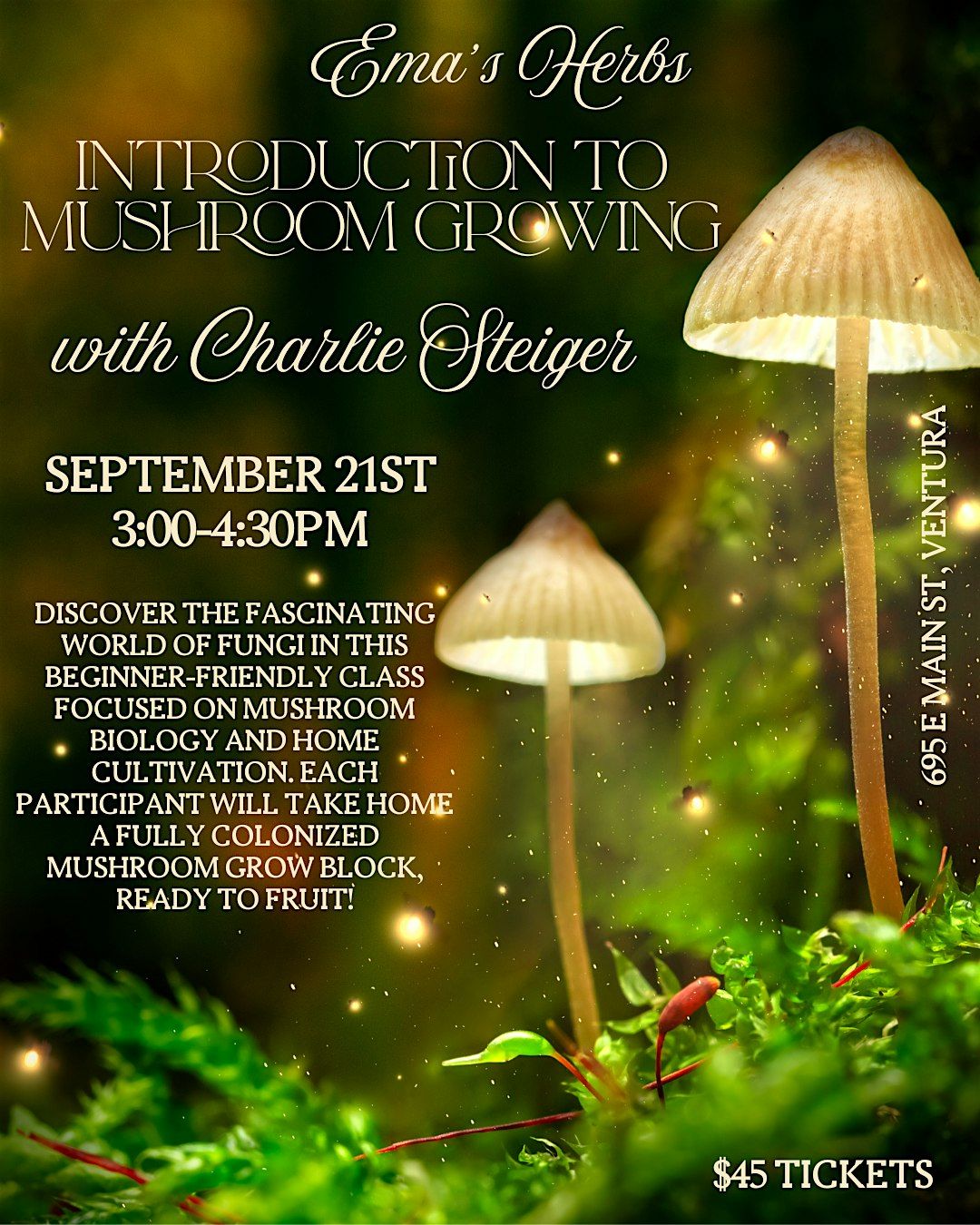 Introduction to Mushroom Growing with Charlie Steiger