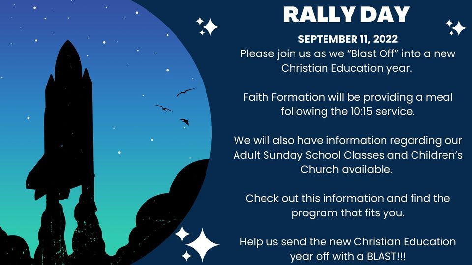 Rally Day! | Bethel United Church of Christ - Evansville, Indiana ...