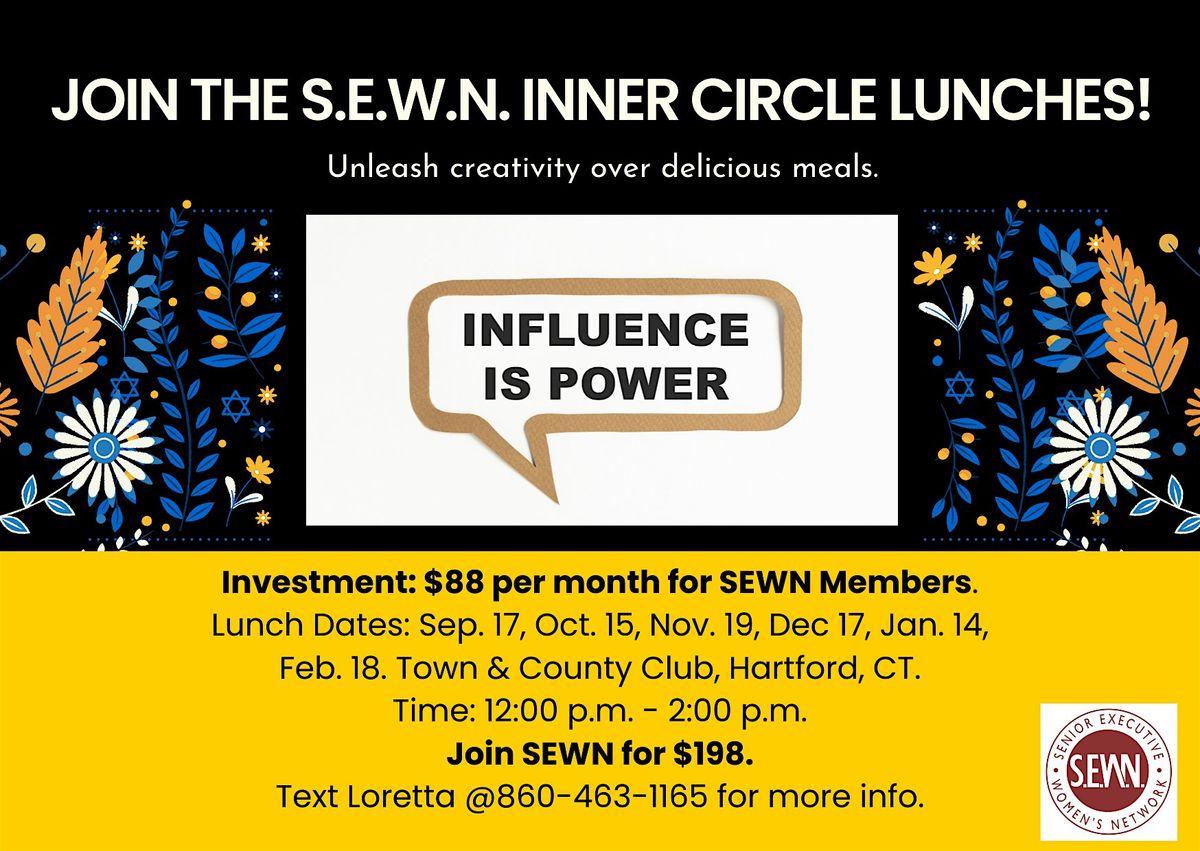 SEWN 2025-2026 Monthly Inner Circle Advisory Luncheons