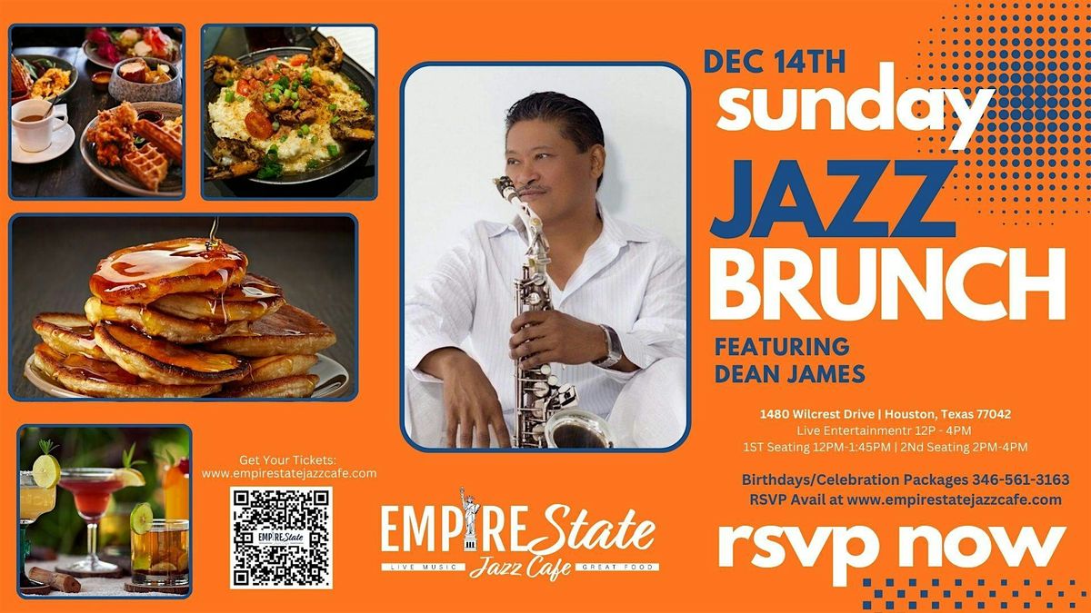 12\/14- Sunday Jazz Brunch w\/Dean James (2 PM Seating)
