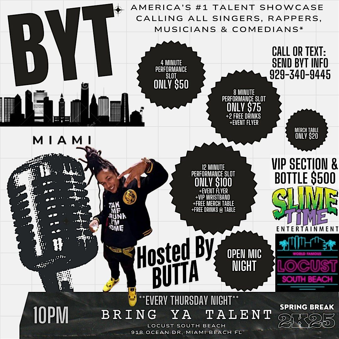 FREE PARTY * FREE OPEN MIC* & FREE PARTY 12AM LOCUST SOUTH BEACH