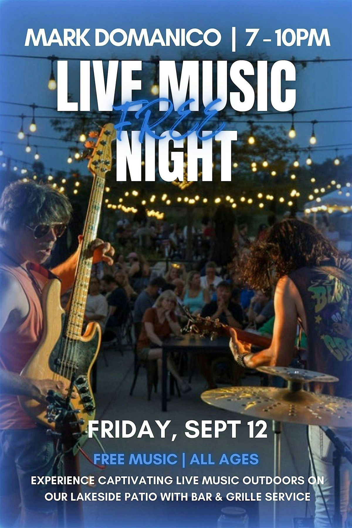 FREE Live Music: Mark Domanico on our Lakeside Patio w\/Sunset Views!