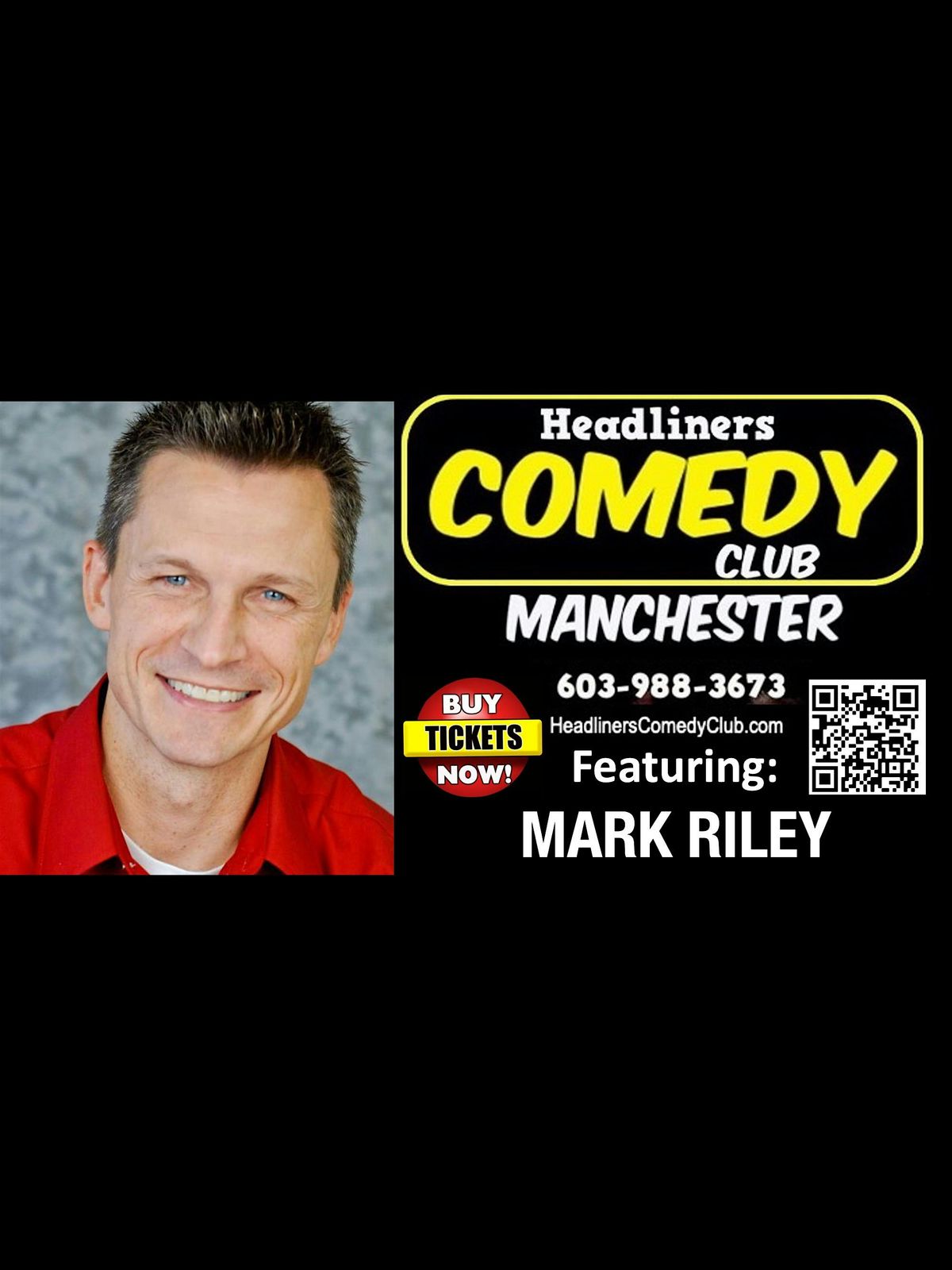 Comedian MARK RILEY in Manchester NH