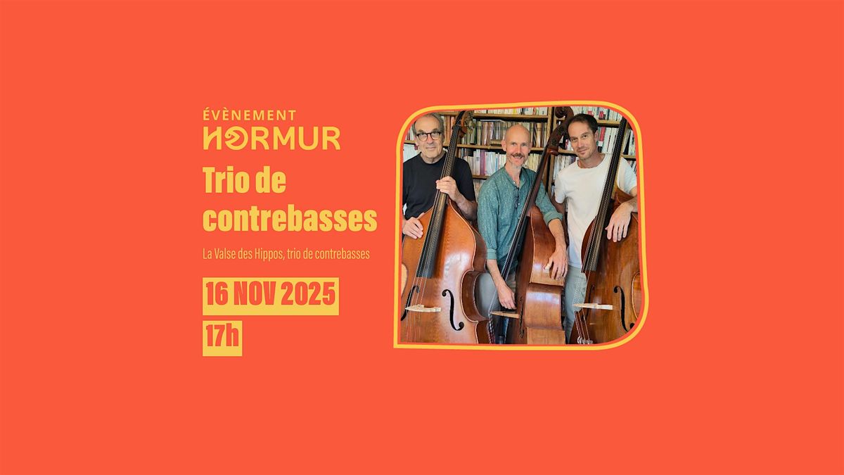 Trio de contrebasses avec La Valse des Hippos dans une grange \u00e0 Jou\u00e9-l\u00e8s-Tours - Chez l\u2019habitant