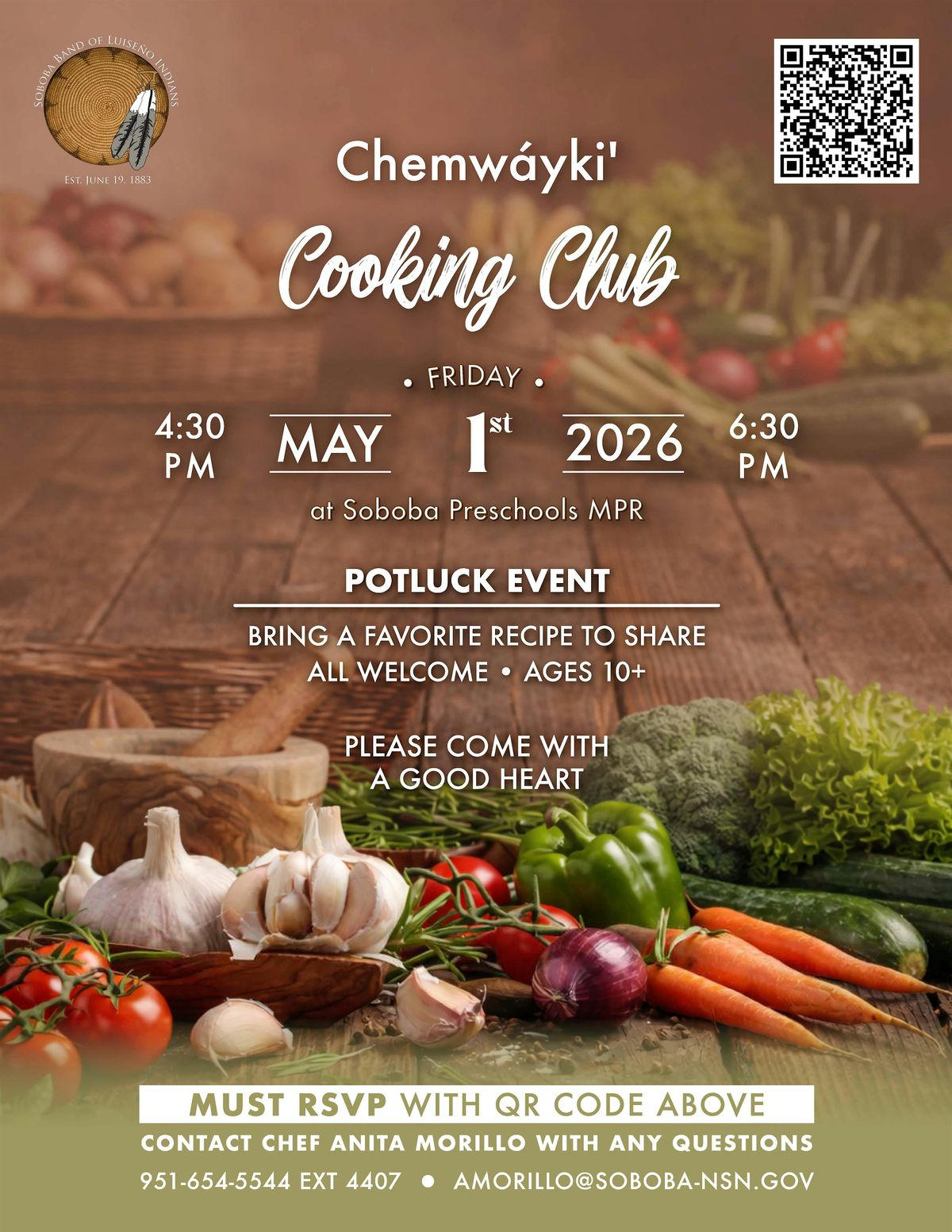 Cook Club at Soboba Preschool, Hemet on 1st May, 2026