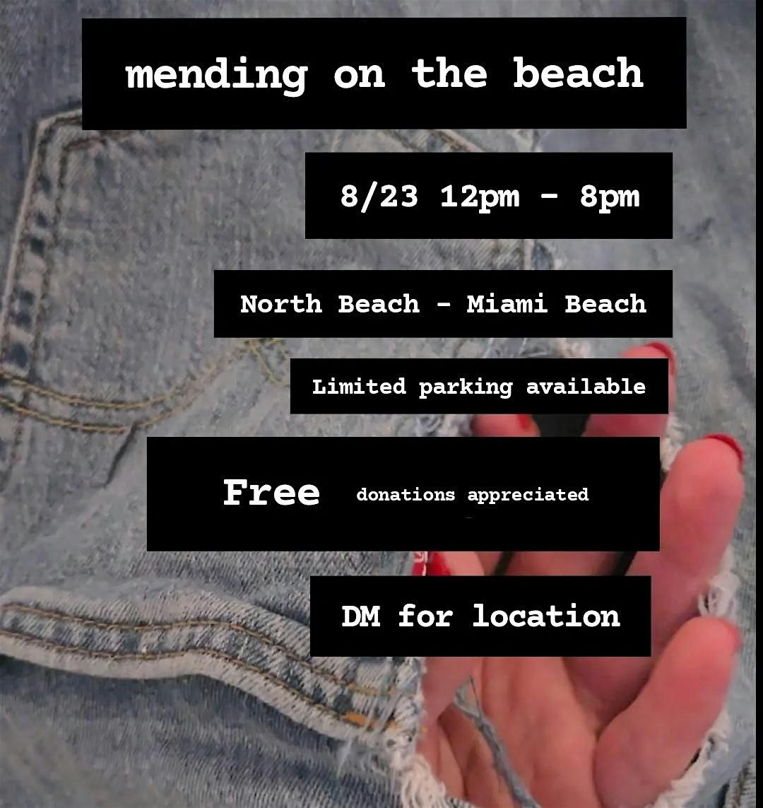 Mending On The Beach