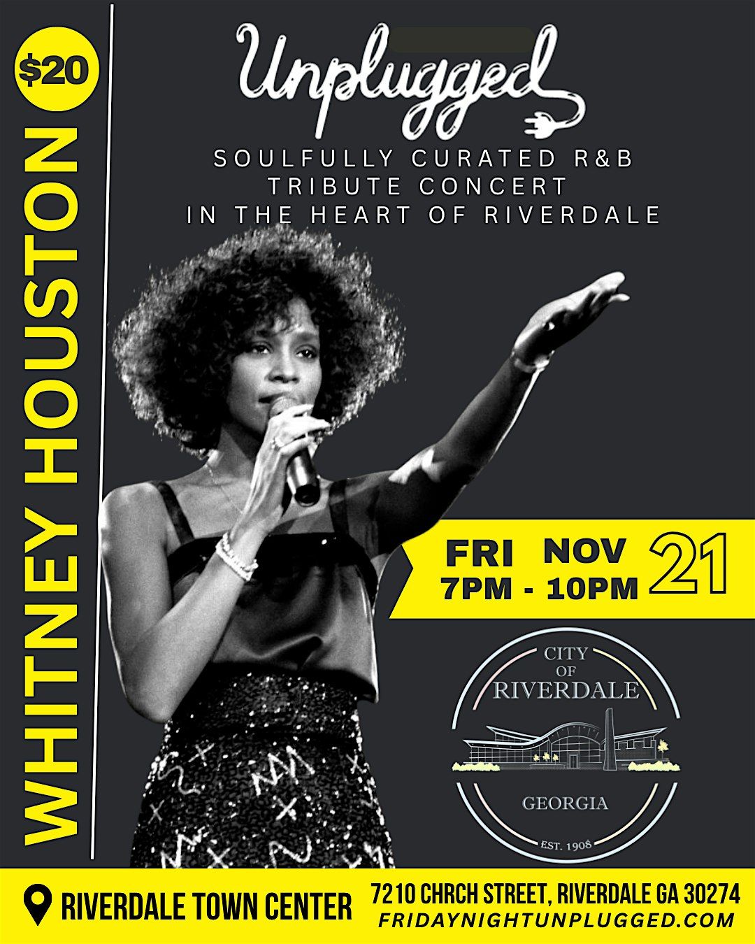 WHITNEY HOUSTON Live Tribute AT RIVERDALE TOWN CENTER ATLANTA