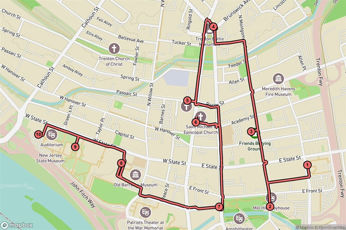 Trenton Audio Tour: Heroes, Heritage, and Halls of Power