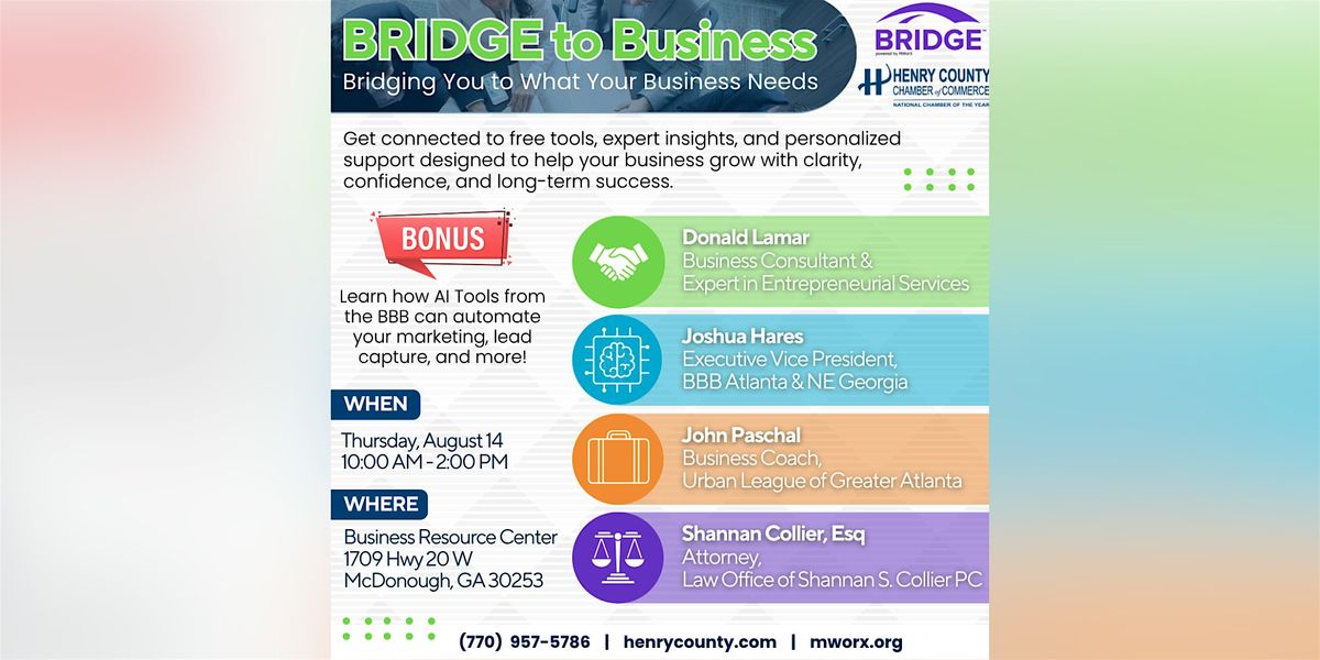 Bridge to Business with Henry County Chamber