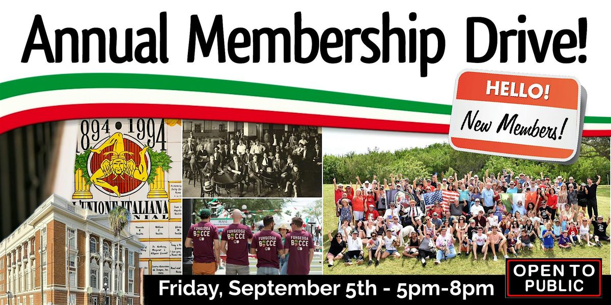 Italian Club Annual Membership Drive