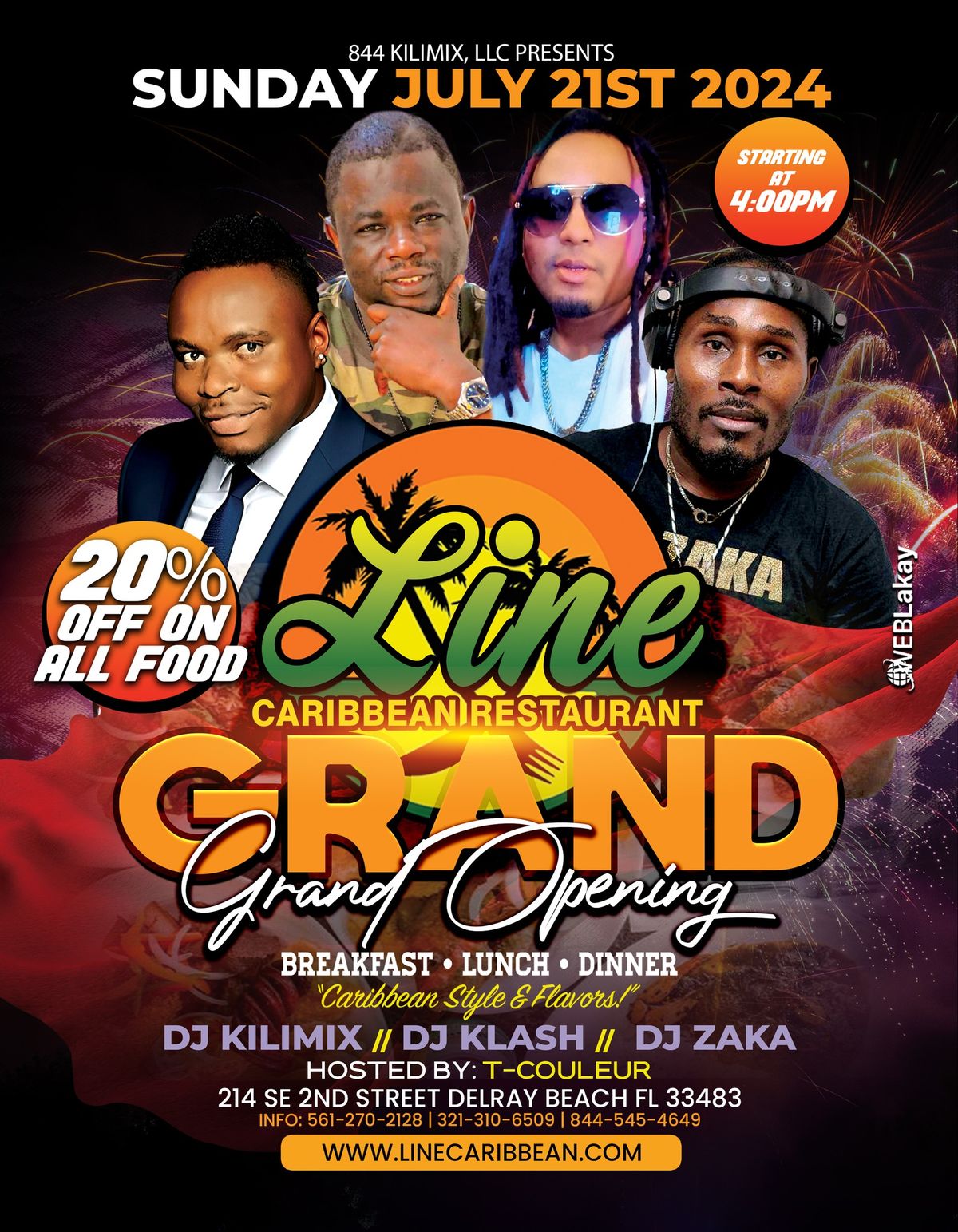 844 Kilimix, LLC Presents Line Caribbean Restaurant Grand Opening