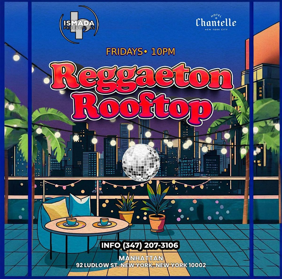 Viernes Reggaeton Rooftop Party: Hotel Chantelle NYC