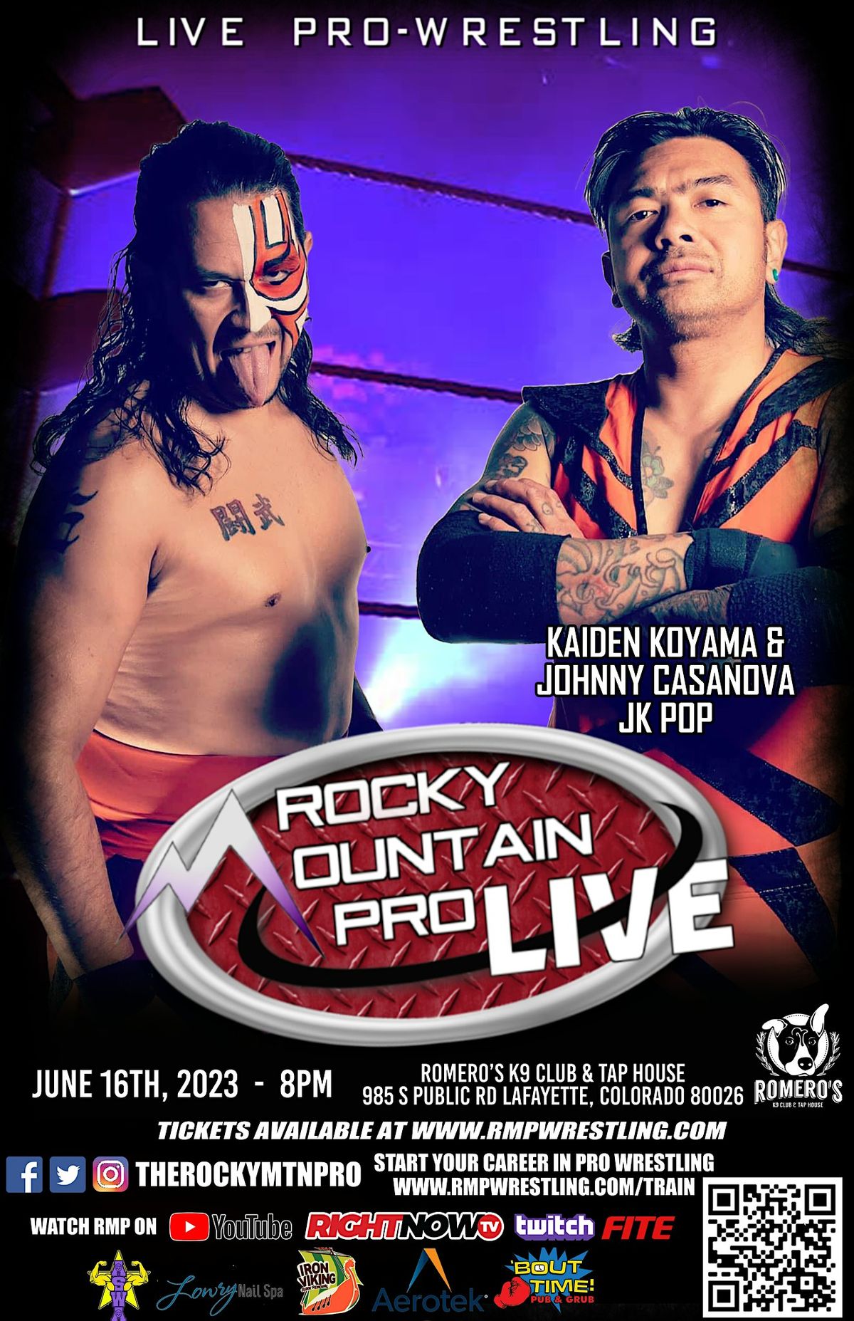 RMP Live Pro Wrestling (Ages 21+ Event)