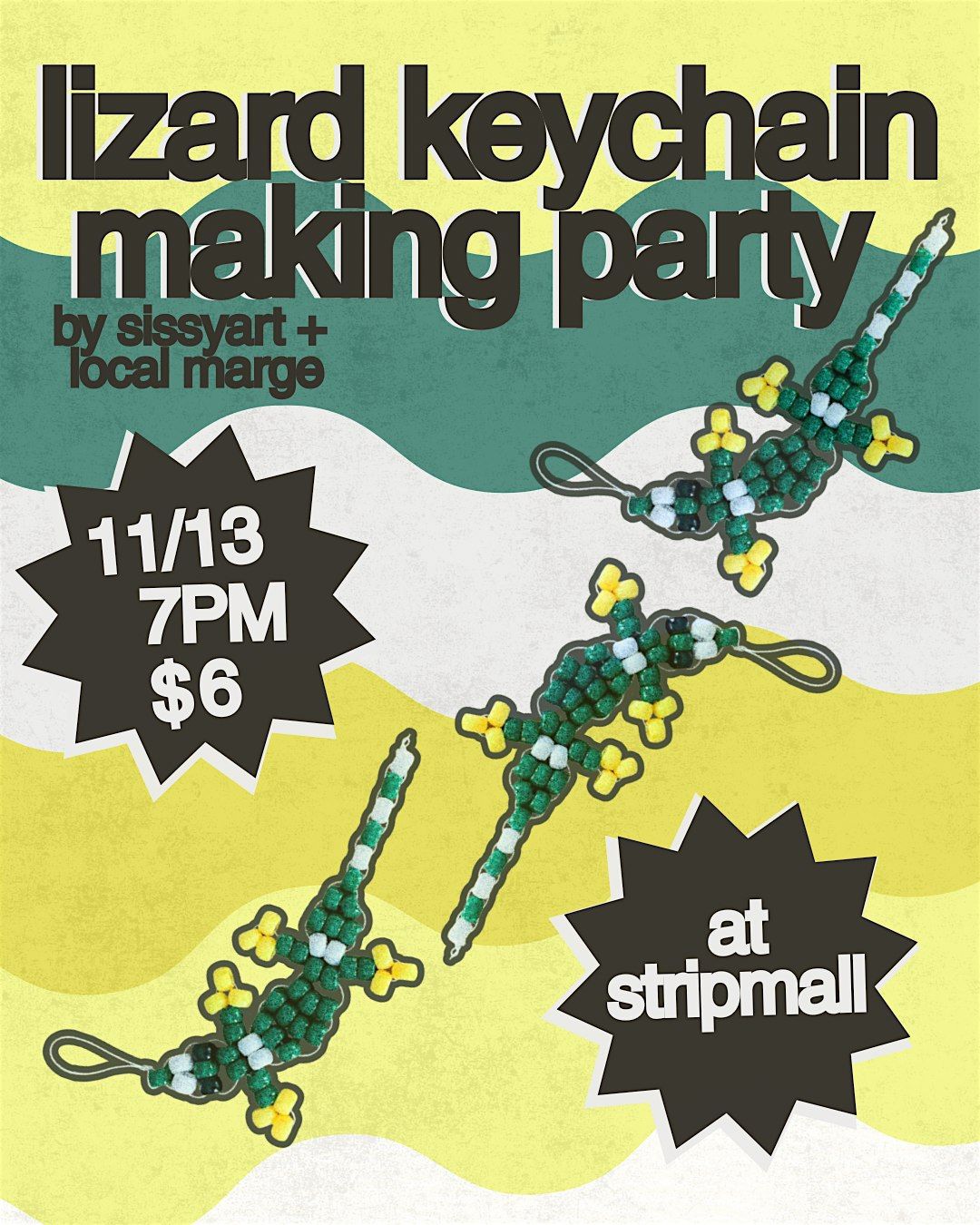 Lizard Keychain Making Party